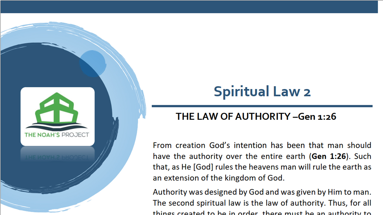 2. The Law of Authority (Gen 1:26)